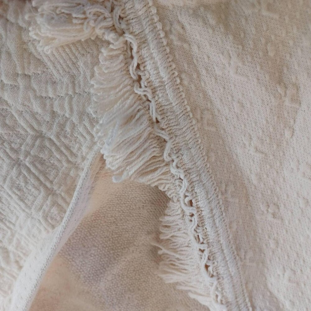Vintage Maine heritage weavers Lewiston USA bedspread